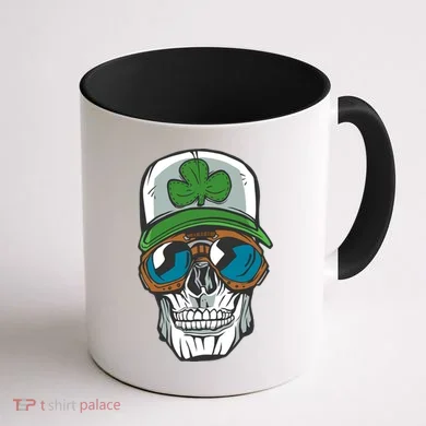 Lucky Irish Skull Coffee Mug back