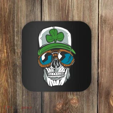 Lucky Irish Skull Coaster