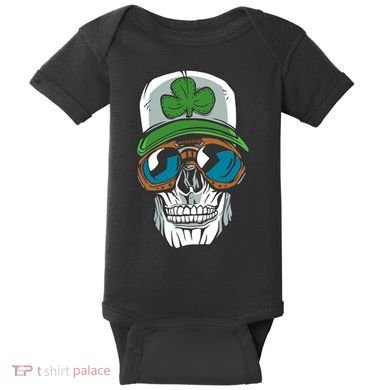 Lucky Irish Skull Baby Bodysuit