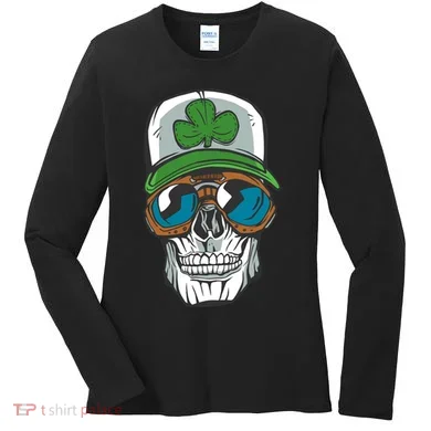Lucky Irish Skull Women's Long Sleeve Shirt