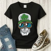 Lucky Irish Skull Women's T-Shirt thumb 3