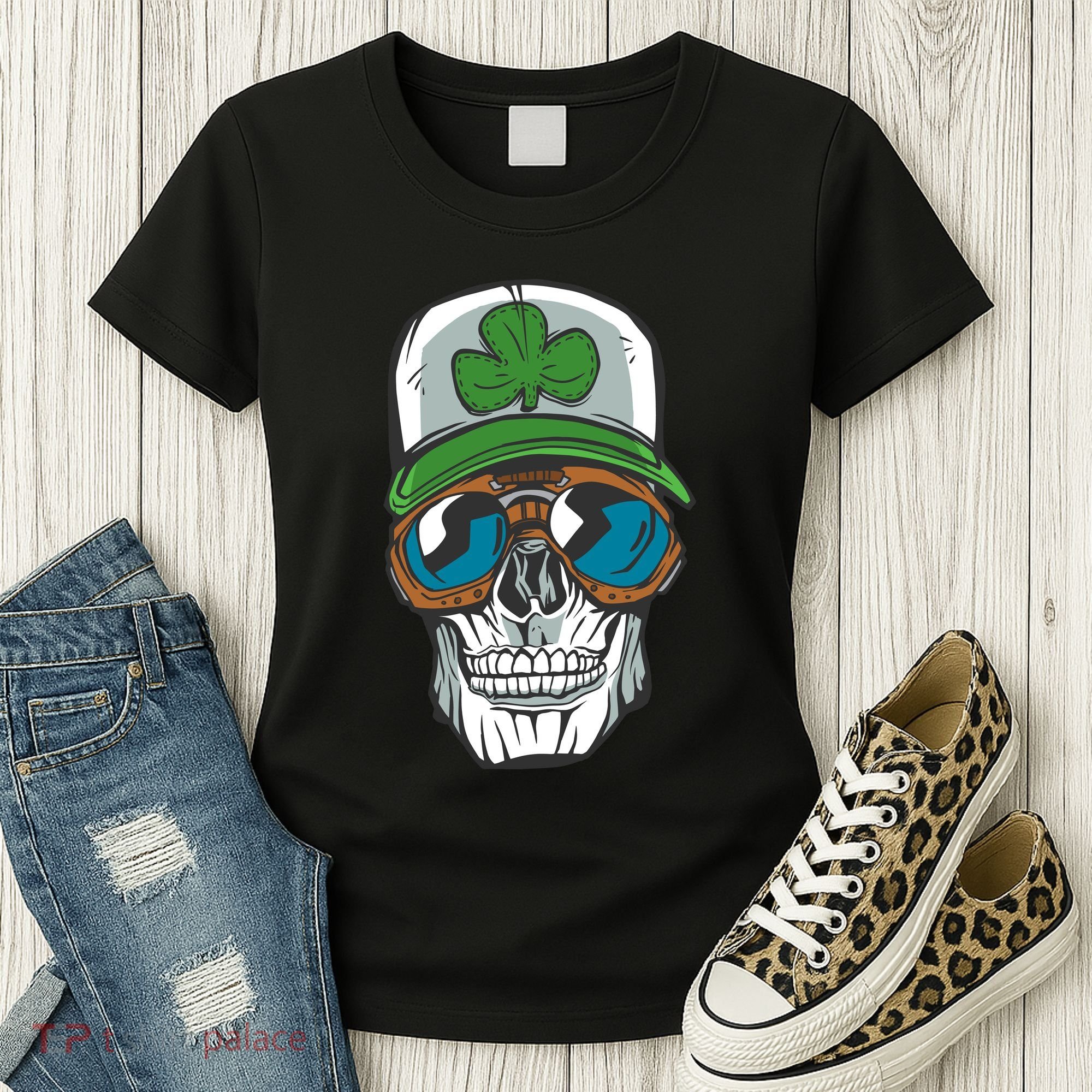 Lucky Irish Skull Women's T-Shirt