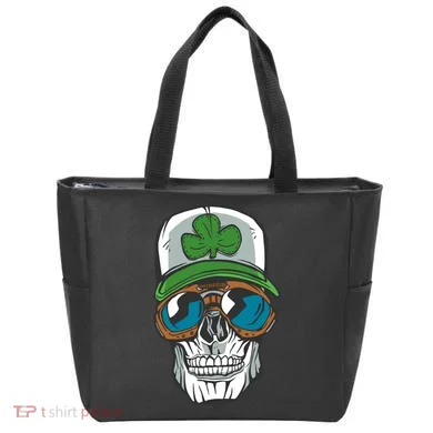 Lucky Irish Skull Tote Bag