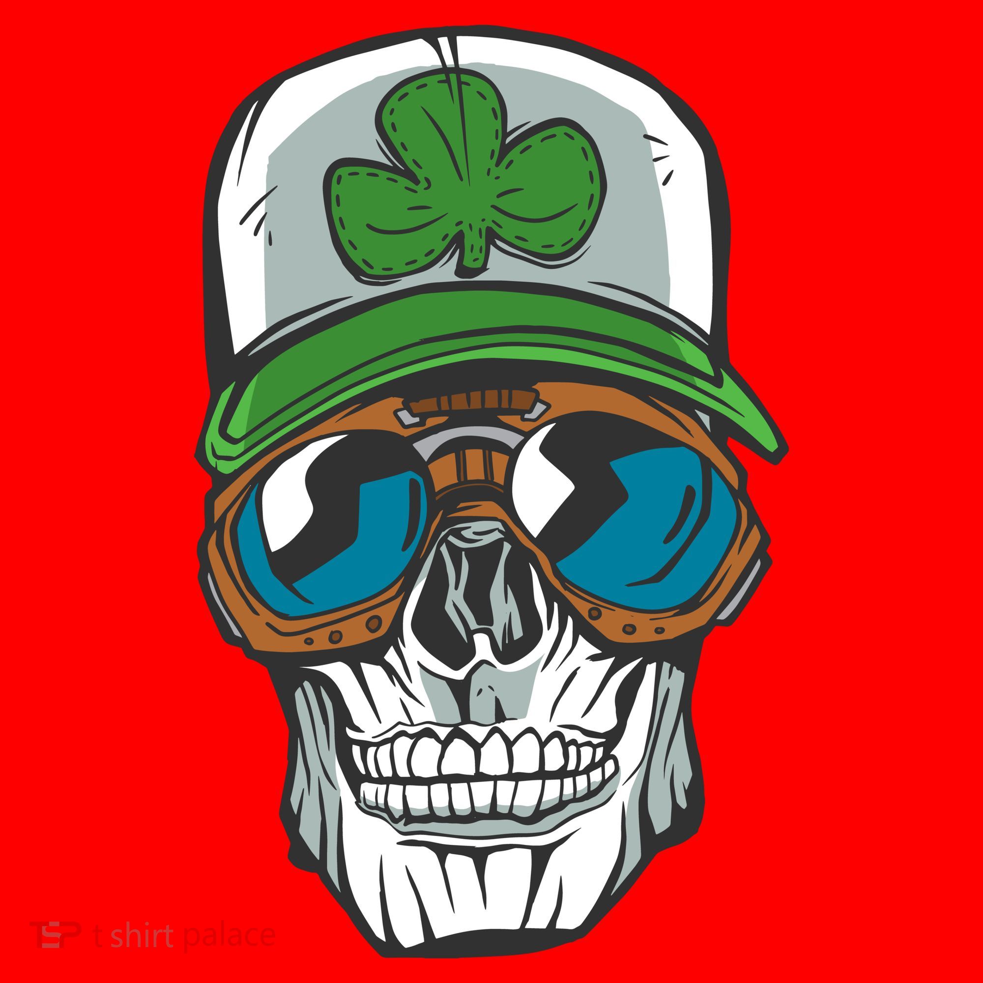 Lucky Irish Skull Santa Hat