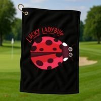 Lucky Ladybug Golf Towel thumb 1