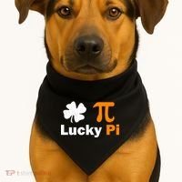 Lucky Pi St. Patrick's Day Clover USA-Made Doggie Bandana thumb 1