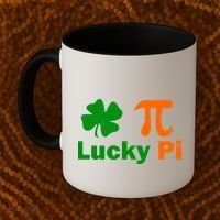 Lucky Pi St. Patrick's Day Clover Coffee Mug thumb 2