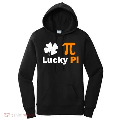 Lucky Pi St. Patrick's Day Clover Women's Hoodie