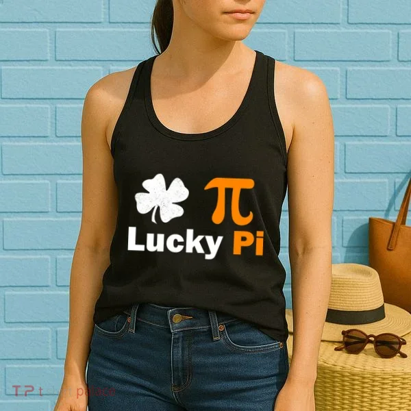Lucky Pi St. Patrick's Day Clover Women's Tank Top