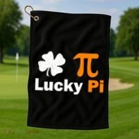 Lucky Pi St. Patrick's Day Clover Golf Towel thumb 1