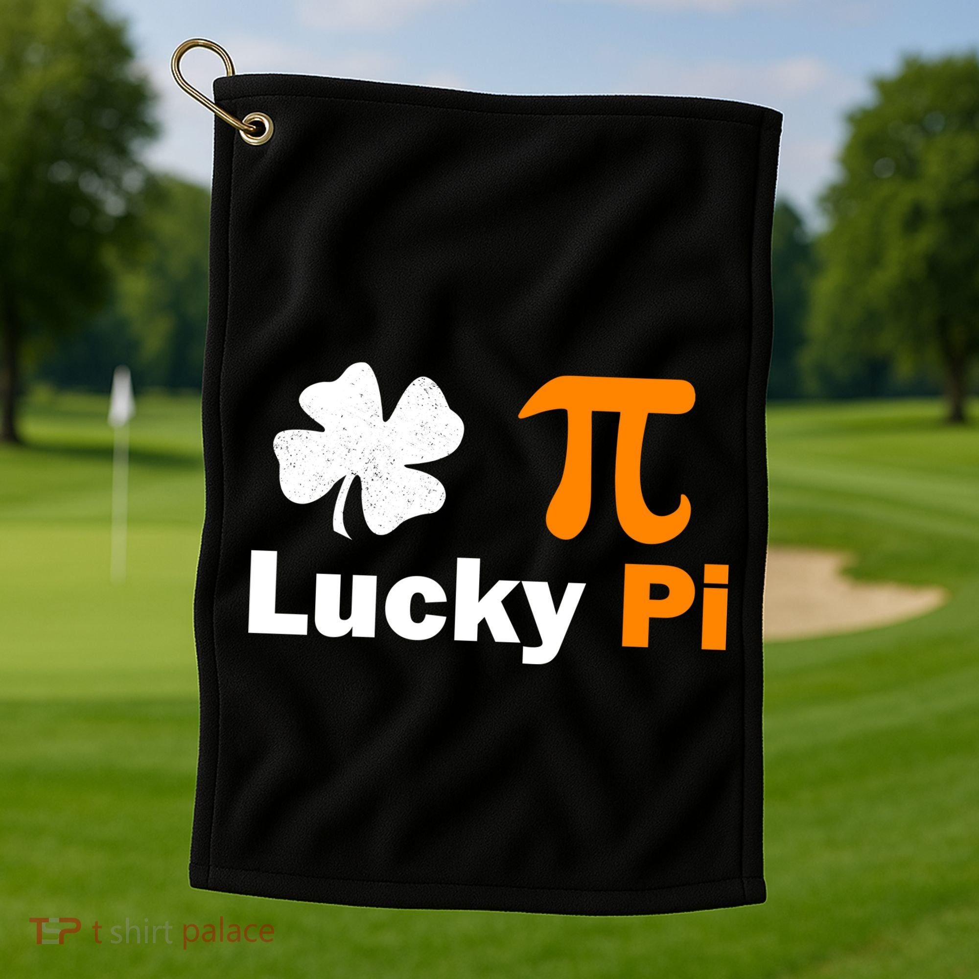 Lucky Pi St. Patrick's Day Clover Golf Towel