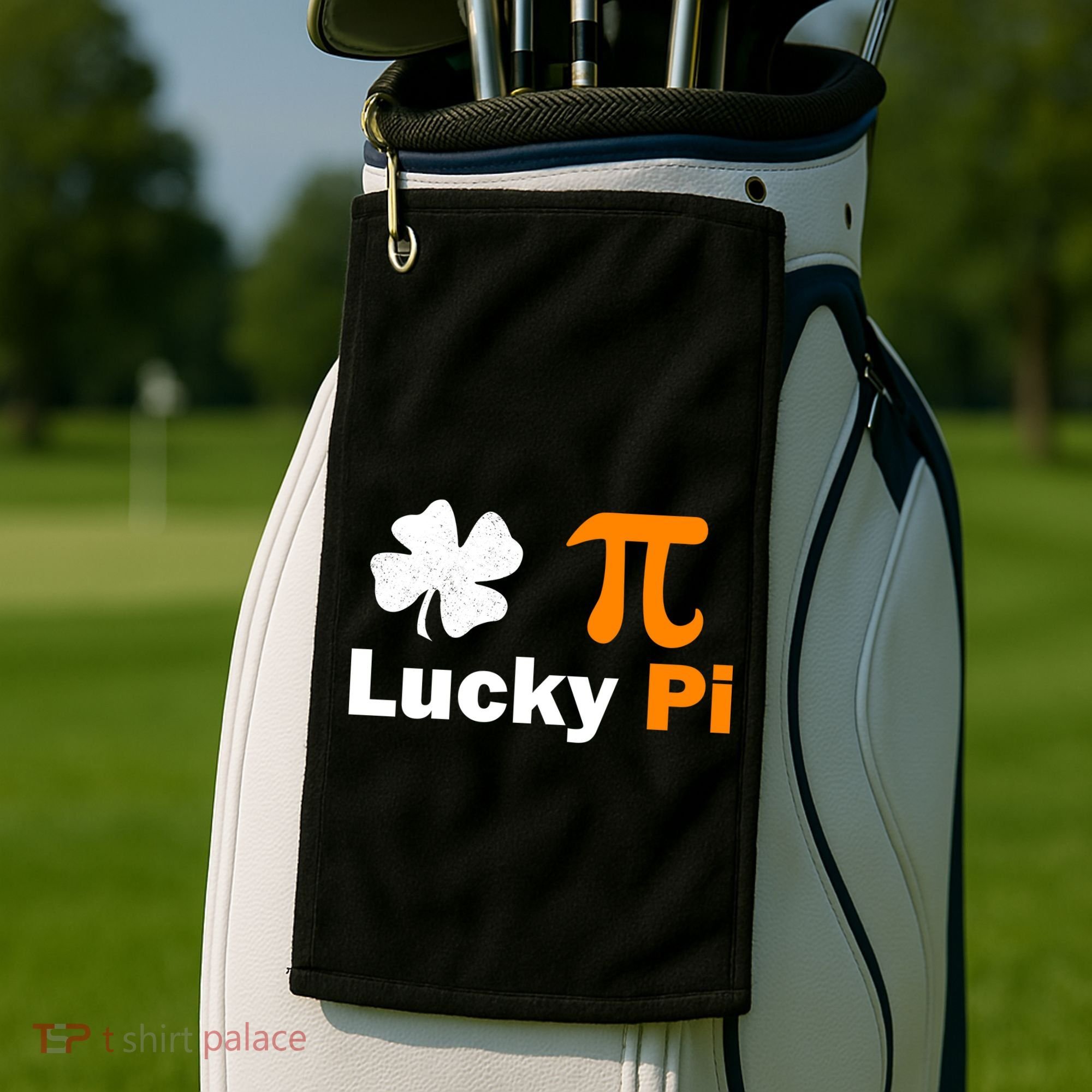 Lucky Pi St. Patrick's Day Clover Golf Towel