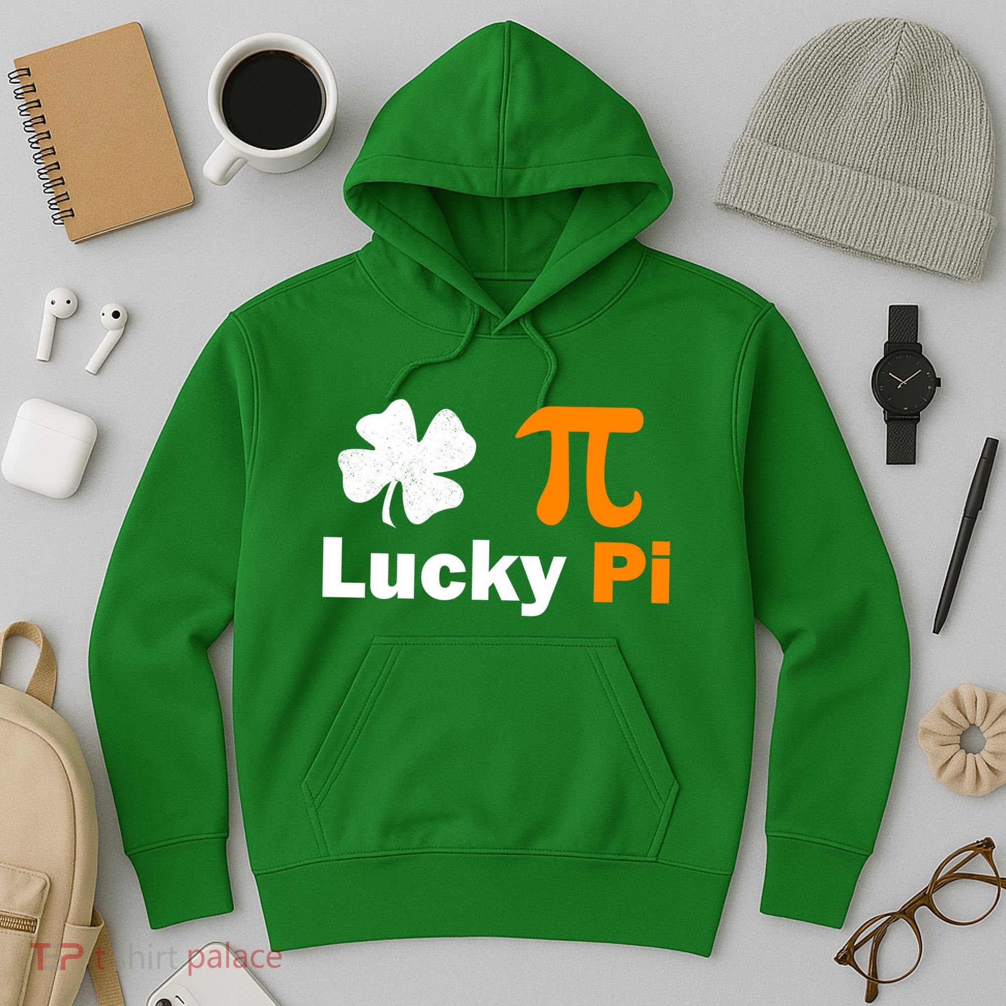 Lucky Pi St. Patrick's Day Clover Hoodie