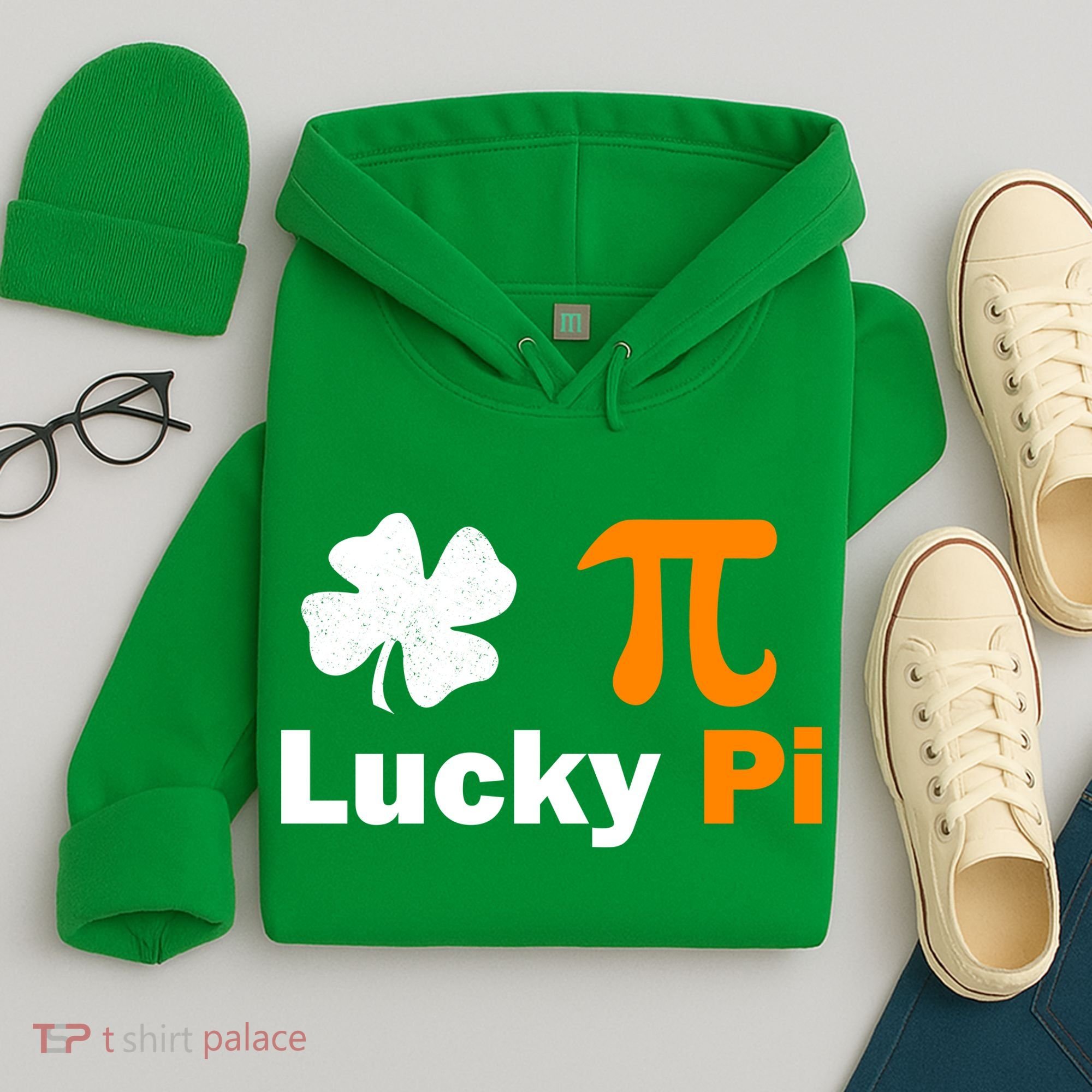Lucky Pi St. Patrick's Day Clover Hoodie