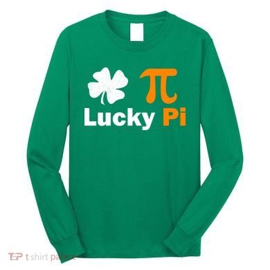 Lucky Pi St. Patrick's Day Clover Long Sleeve Shirt
