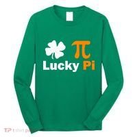 Lucky Pi St. Patrick's Day Clover Long Sleeve Shirt thumb 0