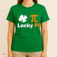 Lucky Pi St. Patrick's Day Clover T-Shirt thumb 4