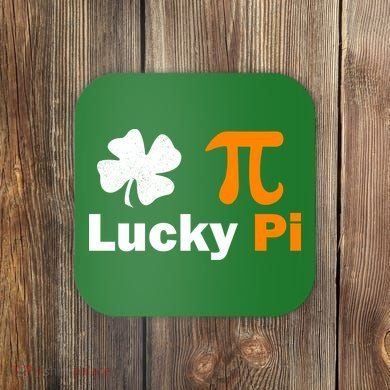 Lucky Pi St. Patrick's Day Clover Coaster