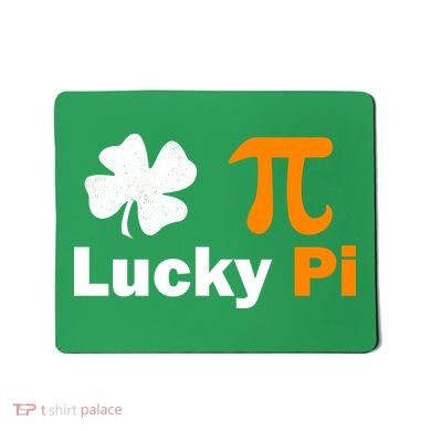 Lucky Pi St. Patrick's Day Clover Mousepad