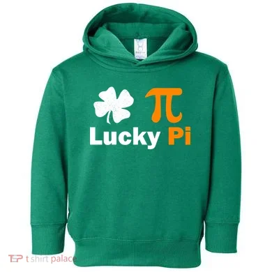 Lucky Pi St. Patrick's Day Clover Toddler Hoodie