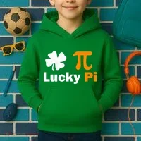 Lucky Pi St. Patrick's Day Clover Kids Hoodie thumb 2
