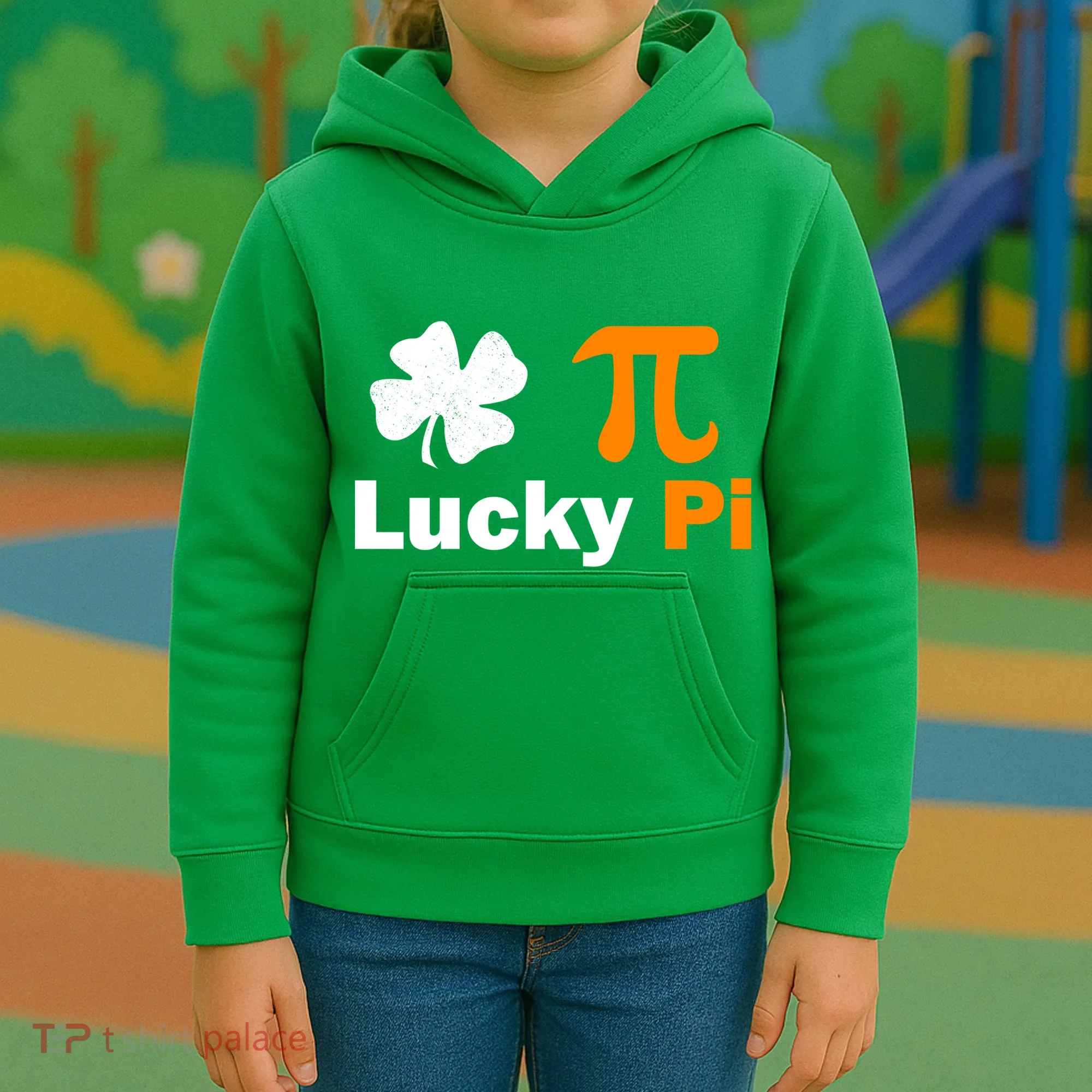 Lucky Pi St. Patrick's Day Clover Kids Hoodie