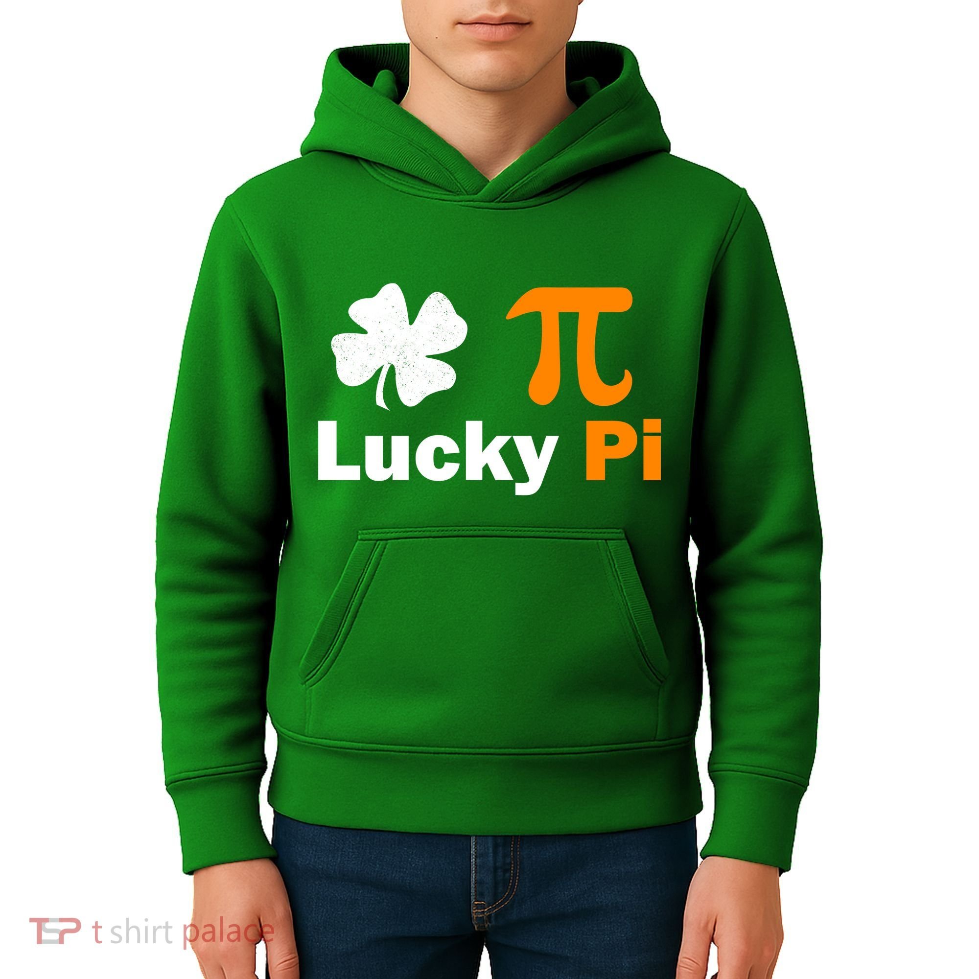 Lucky Pi St. Patrick's Day Clover Kids Hoodie