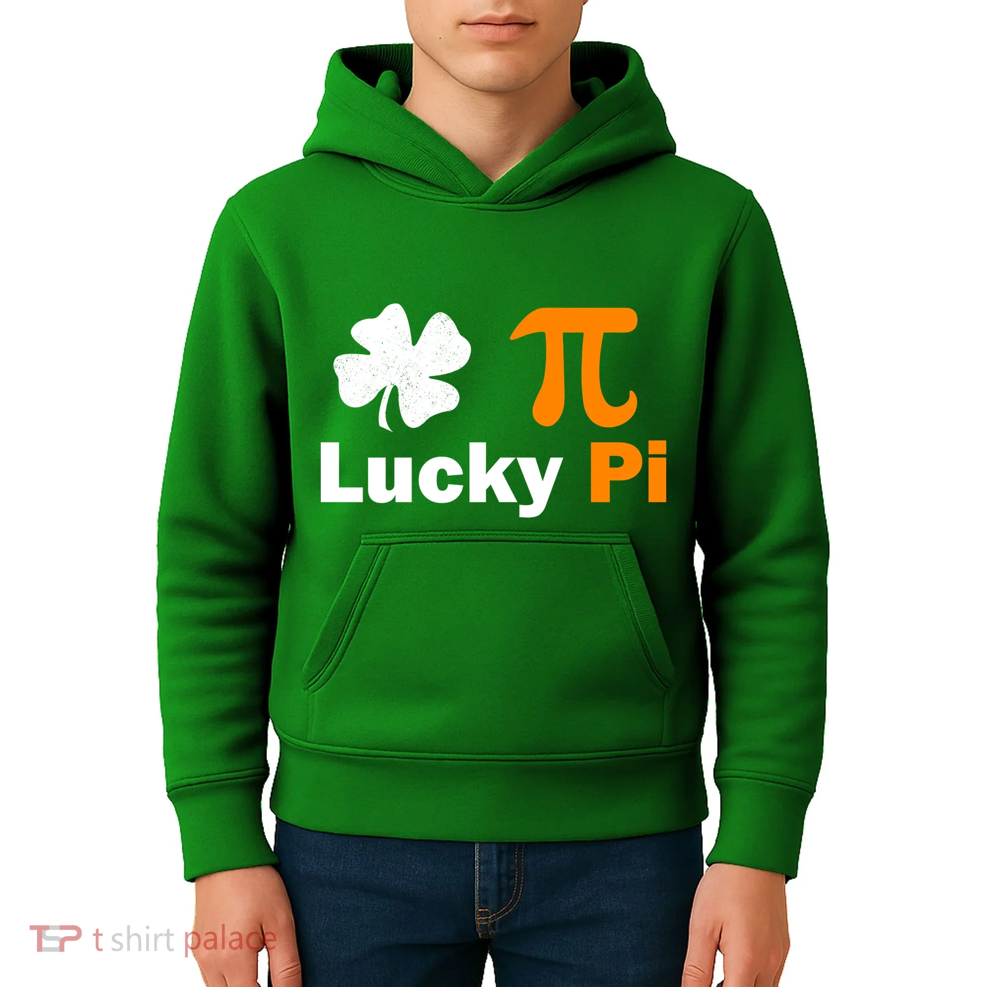 Lucky Pi St. Patrick's Day Clover Kids Hoodie