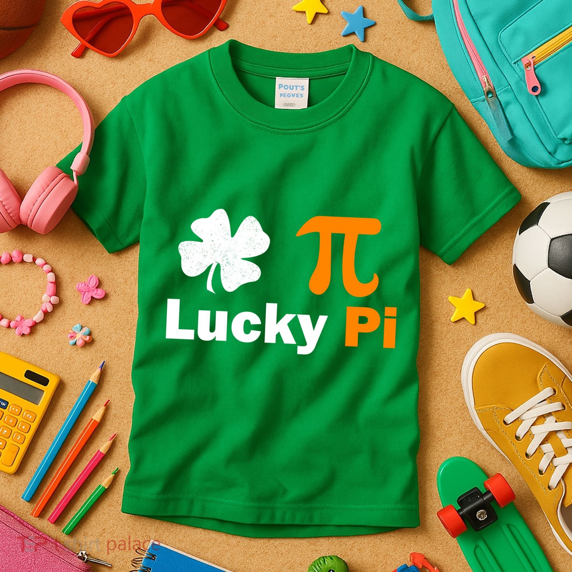 Lucky Pi St. Patrick's Day Clover Kids T-Shirt