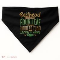Lucky Redhead Four Leaf Clover USA-Made Doggie Bandana thumb 0