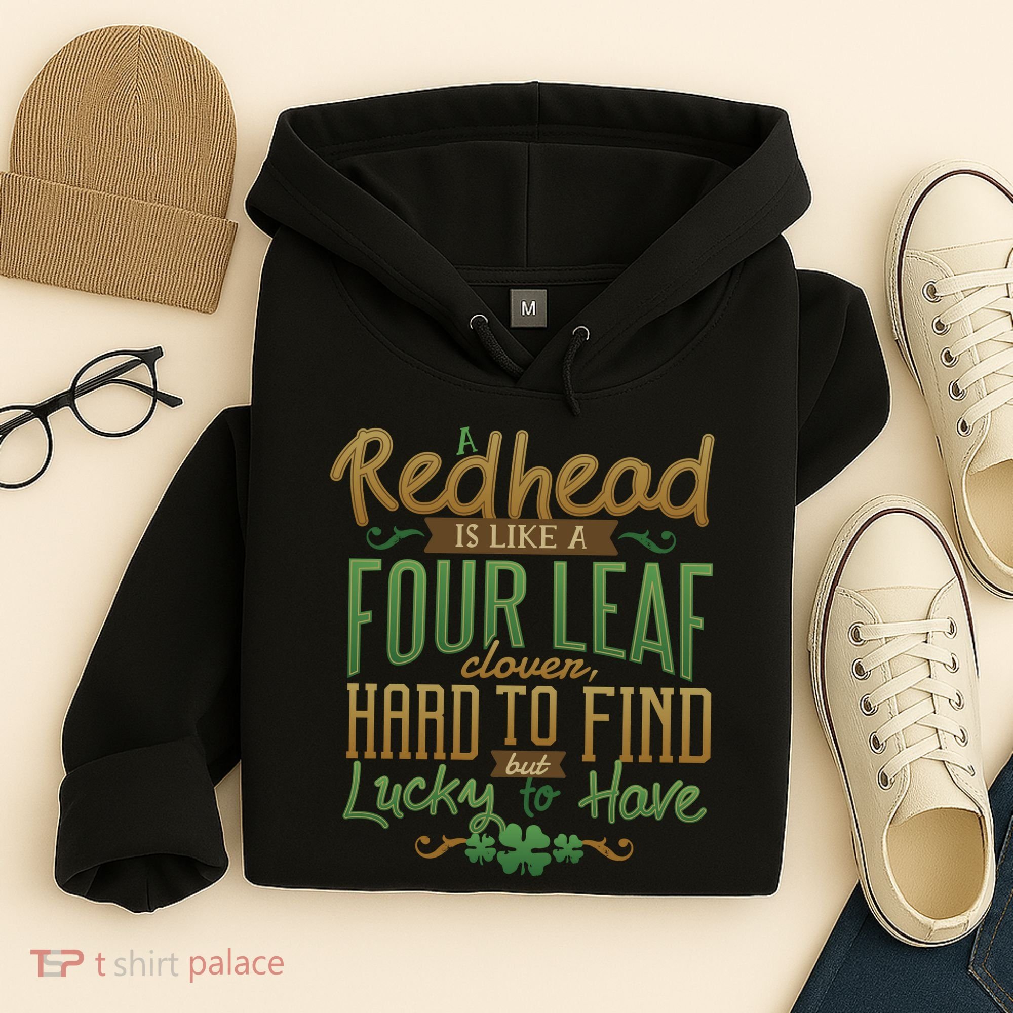 Lucky Redhead Four Leaf Clover Hoodie