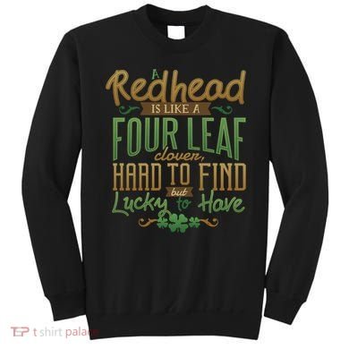 Lucky Redhead Four Leaf Clover Sweatshirt