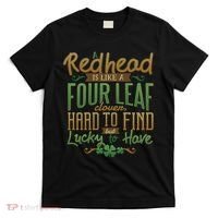 Lucky Redhead Four Leaf Clover T-Shirt thumb 0