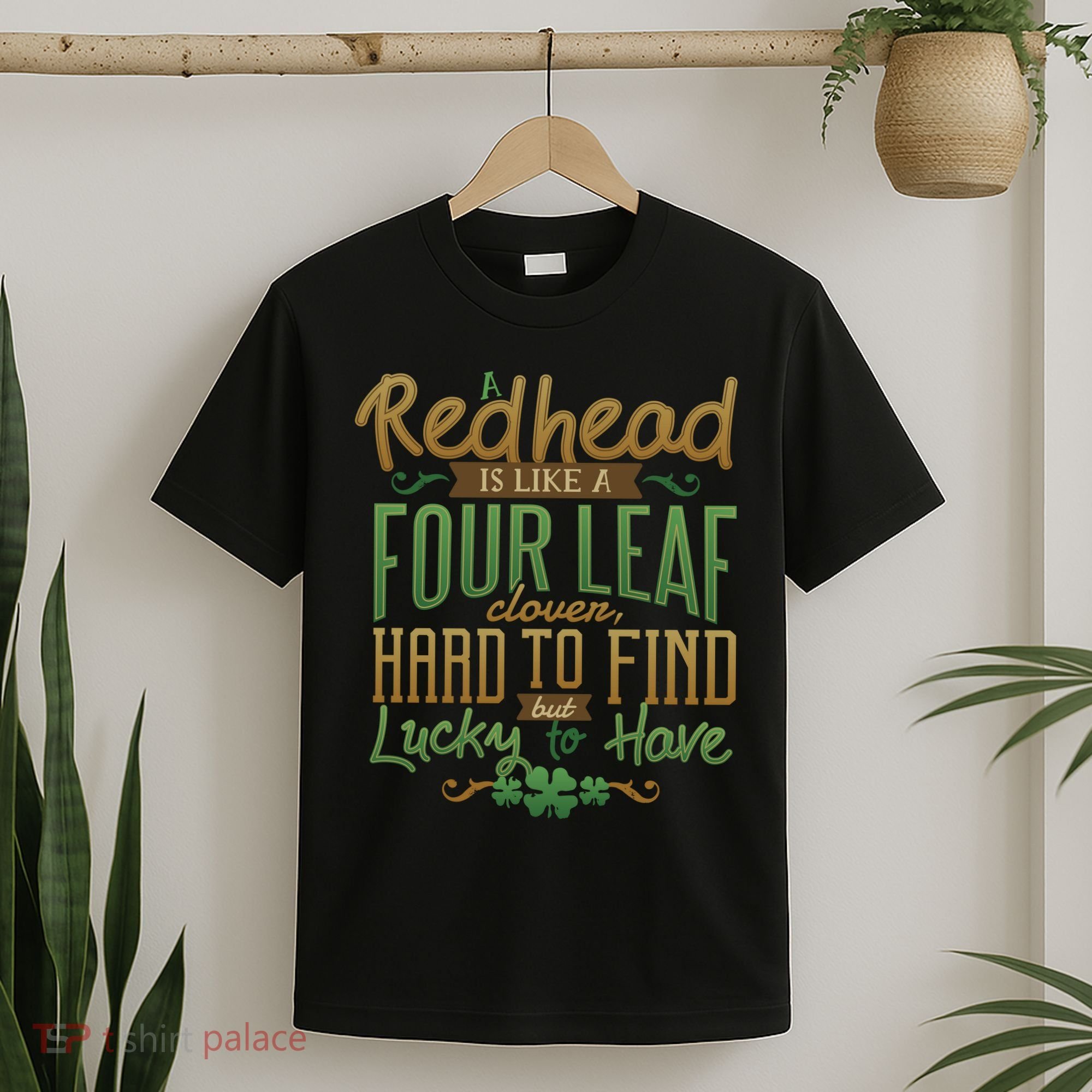 Lucky Redhead Four Leaf Clover T-Shirt