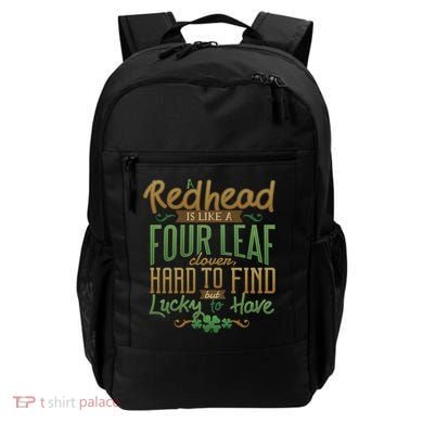 Lucky Redhead Four Leaf Clover Backpack