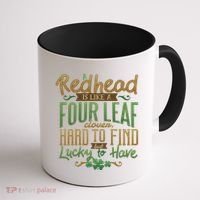 Lucky Redhead Four Leaf Clover Coffee Mug thumb 1