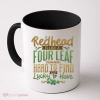Lucky Redhead Four Leaf Clover Coffee Mug thumb 0