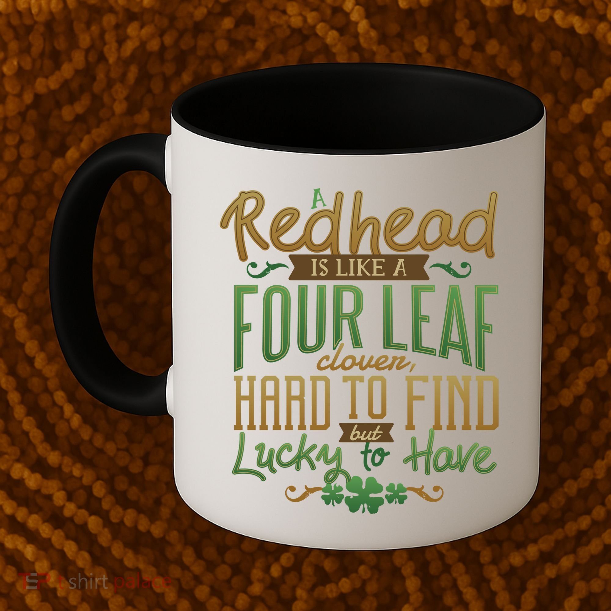 Lucky Redhead Four Leaf Clover Coffee Mug