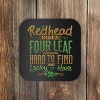 Lucky Redhead Four Leaf Clover Coaster thumb 0