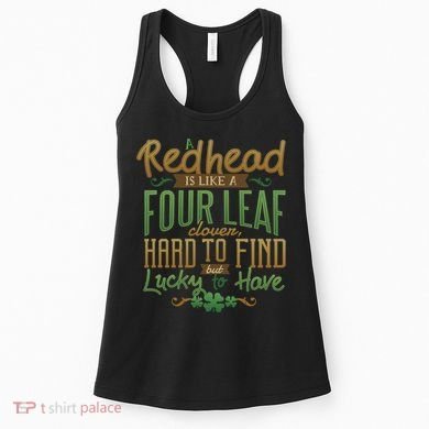 Lucky Redhead Four Leaf Clover Women's Tank Top