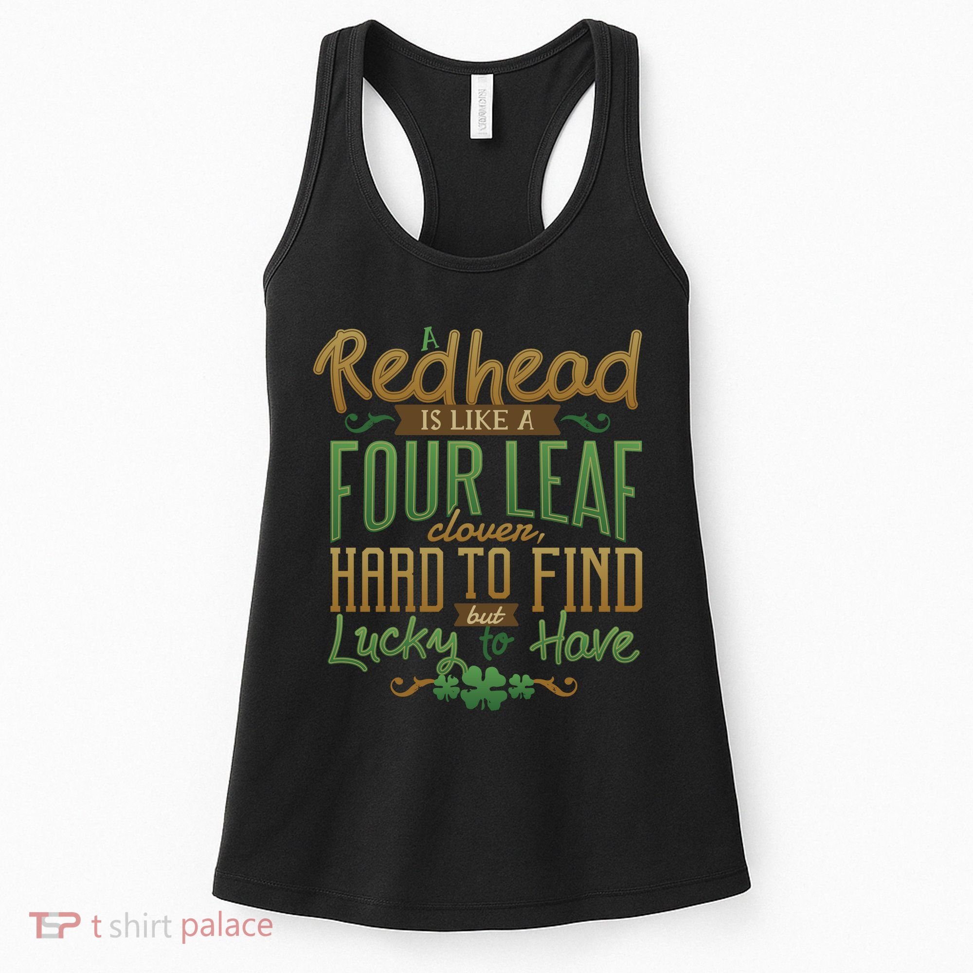 Lucky Redhead Four Leaf Clover Women's Tank Top