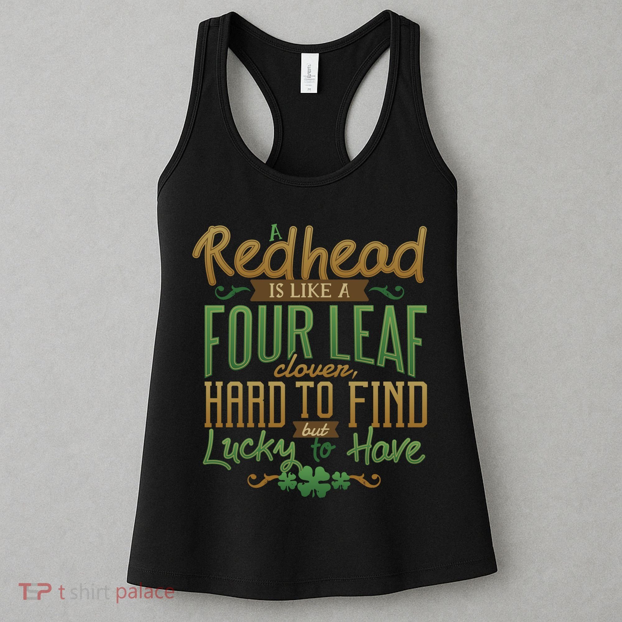 Lucky Redhead Four Leaf Clover Women's Tank Top
