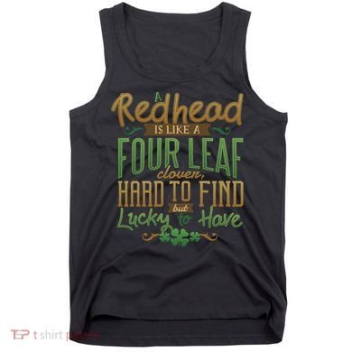 Lucky Redhead Four Leaf Clover Tank Top