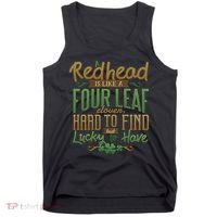 Lucky Redhead Four Leaf Clover Tank Top thumb 0
