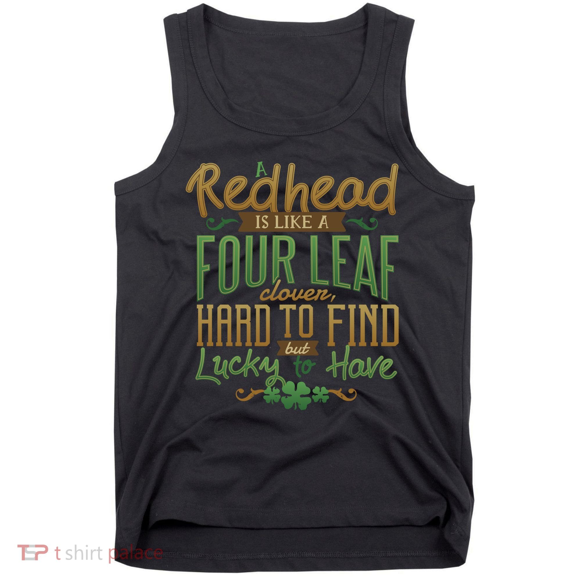 Lucky Redhead Four Leaf Clover Tank Top