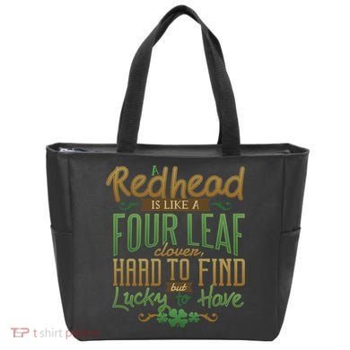 Lucky Redhead Four Leaf Clover Tote Bag
