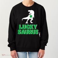 Lucky Saurus Dinosaur  Women's Sweatshirt thumb 0