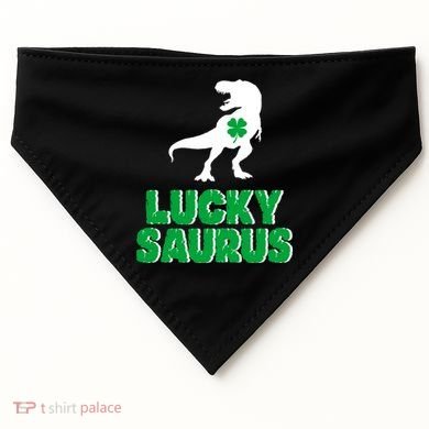 Lucky Saurus Dinosaur  USA-Made Doggie Bandana