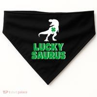 Lucky Saurus Dinosaur  USA-Made Doggie Bandana thumb 0