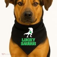 Lucky Saurus Dinosaur  USA-Made Doggie Bandana thumb 1